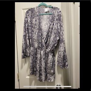 Bar III snake print Romper